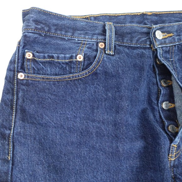 Y2K Levi's 501 Jeans Men's 34x30 Straight Leg 100% Cotton Denim - Picture 7 of 12